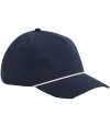 BB194R B194R Beechfield Rope Detail Golf Cap Navy / White colour image